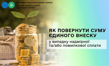 Як повернути суму єдиного внеску у випадку надмірної та/або помилкової сплати