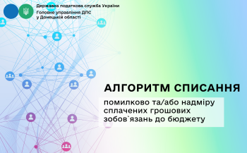 Алгоритм списання помилково та/або надміру сплачених грошових зобов`язань до бюджету