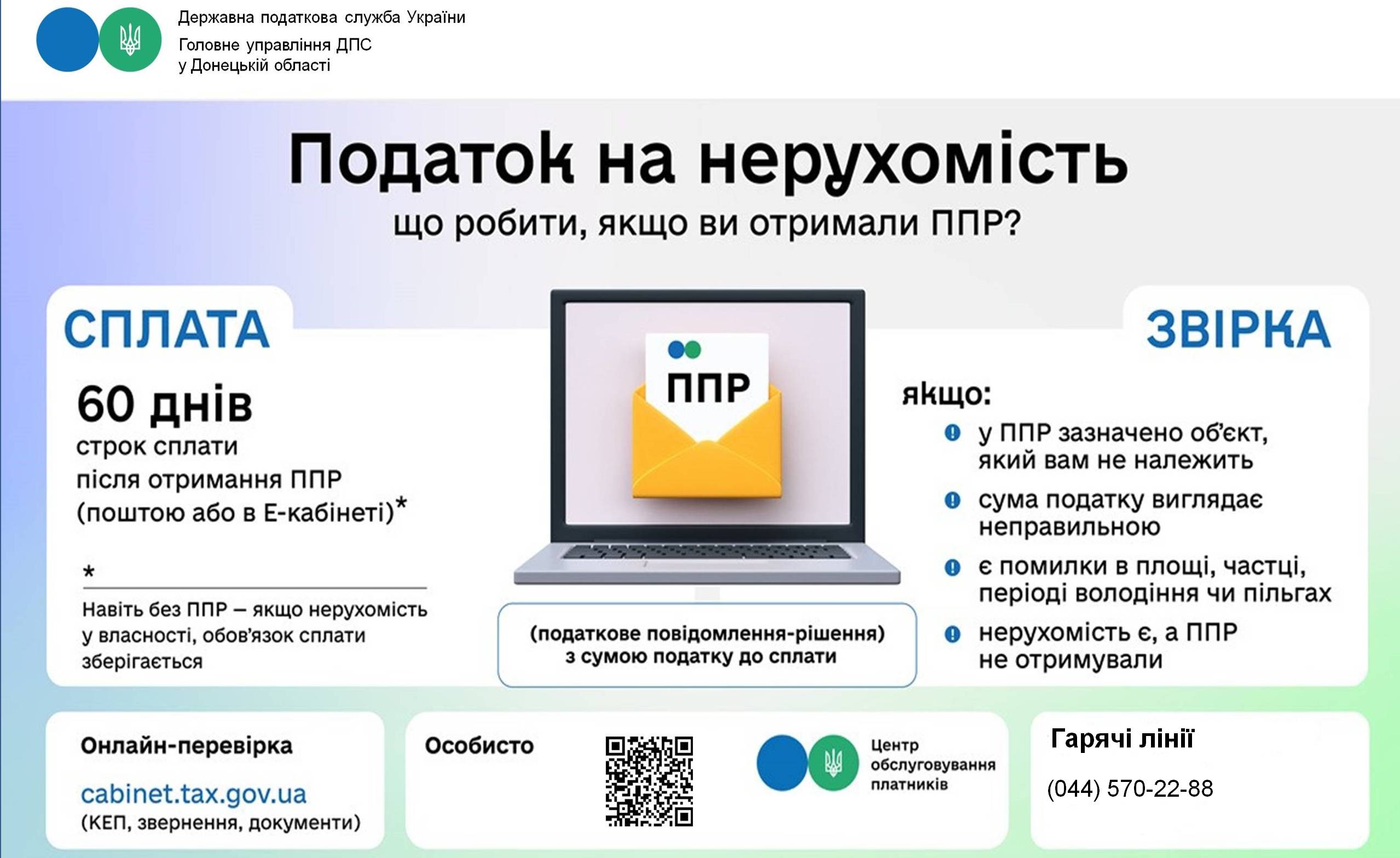 Податкове повідомлення-рішення з податку на нерухомість: на що звернути увагу та коли звертатися за звіркою
