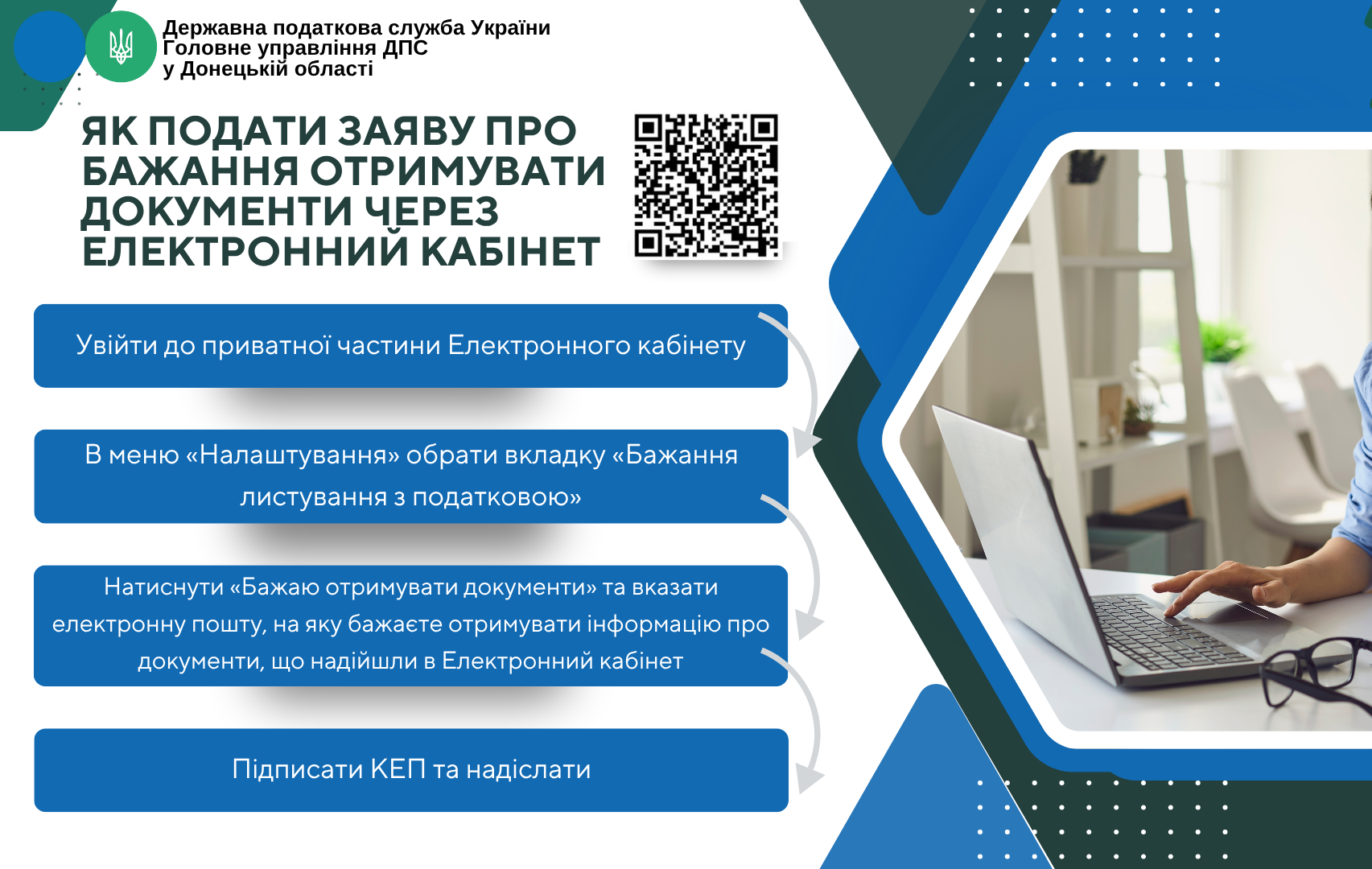Як подати заяву про бажання отримувати документи через Електронний кабінет